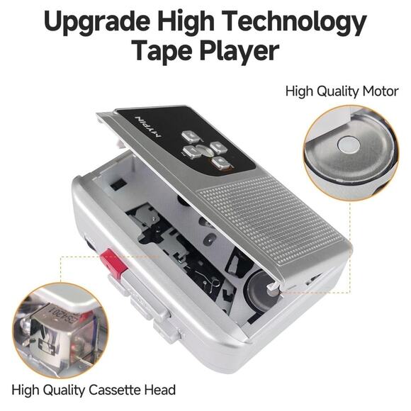 Portable Stereo Walkman Cassette Recorder Player, Convert Cassette to MP3 - Picture 2 of 7